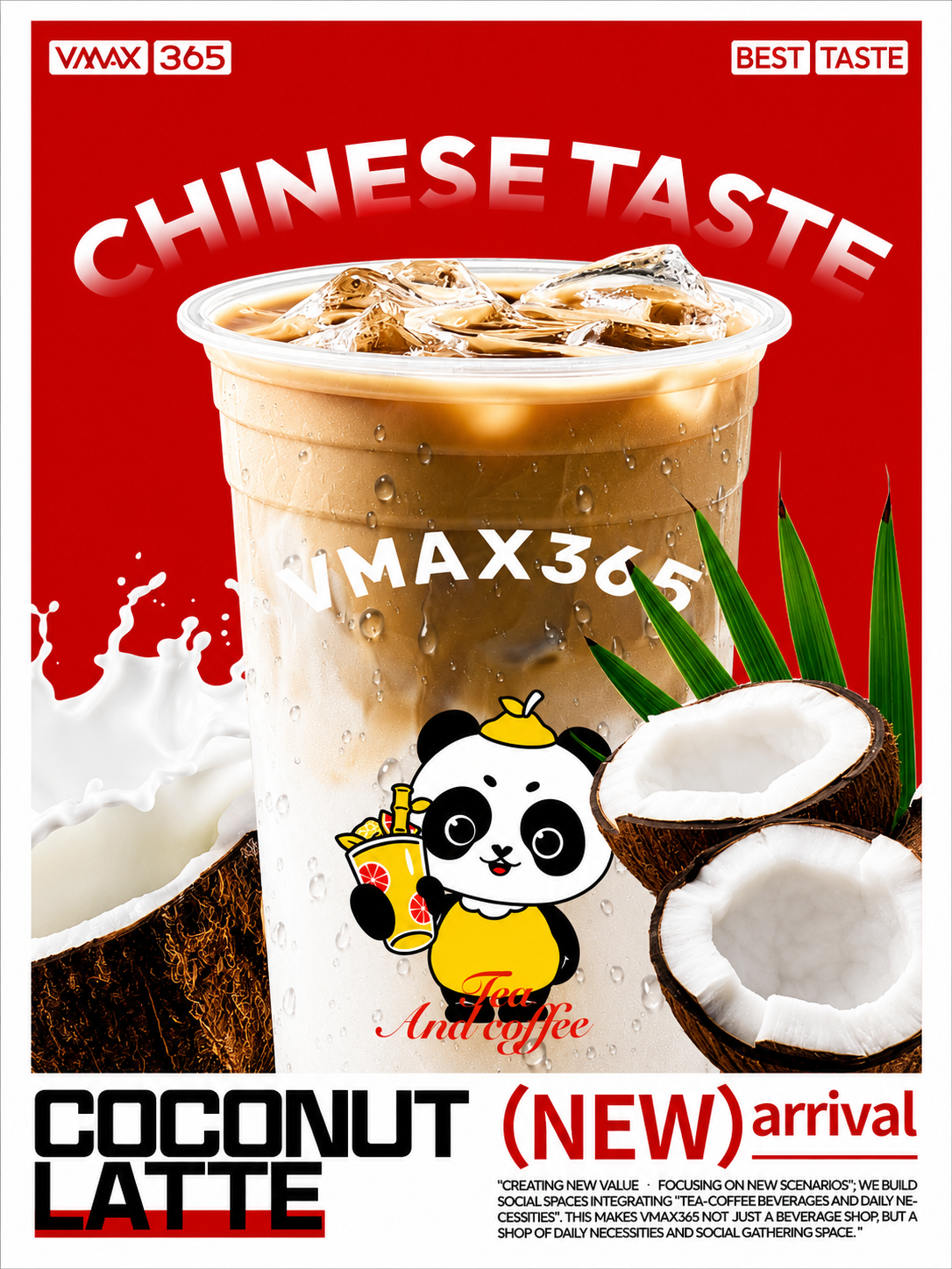 VMAX365 Coconut Latte special order promotional poster